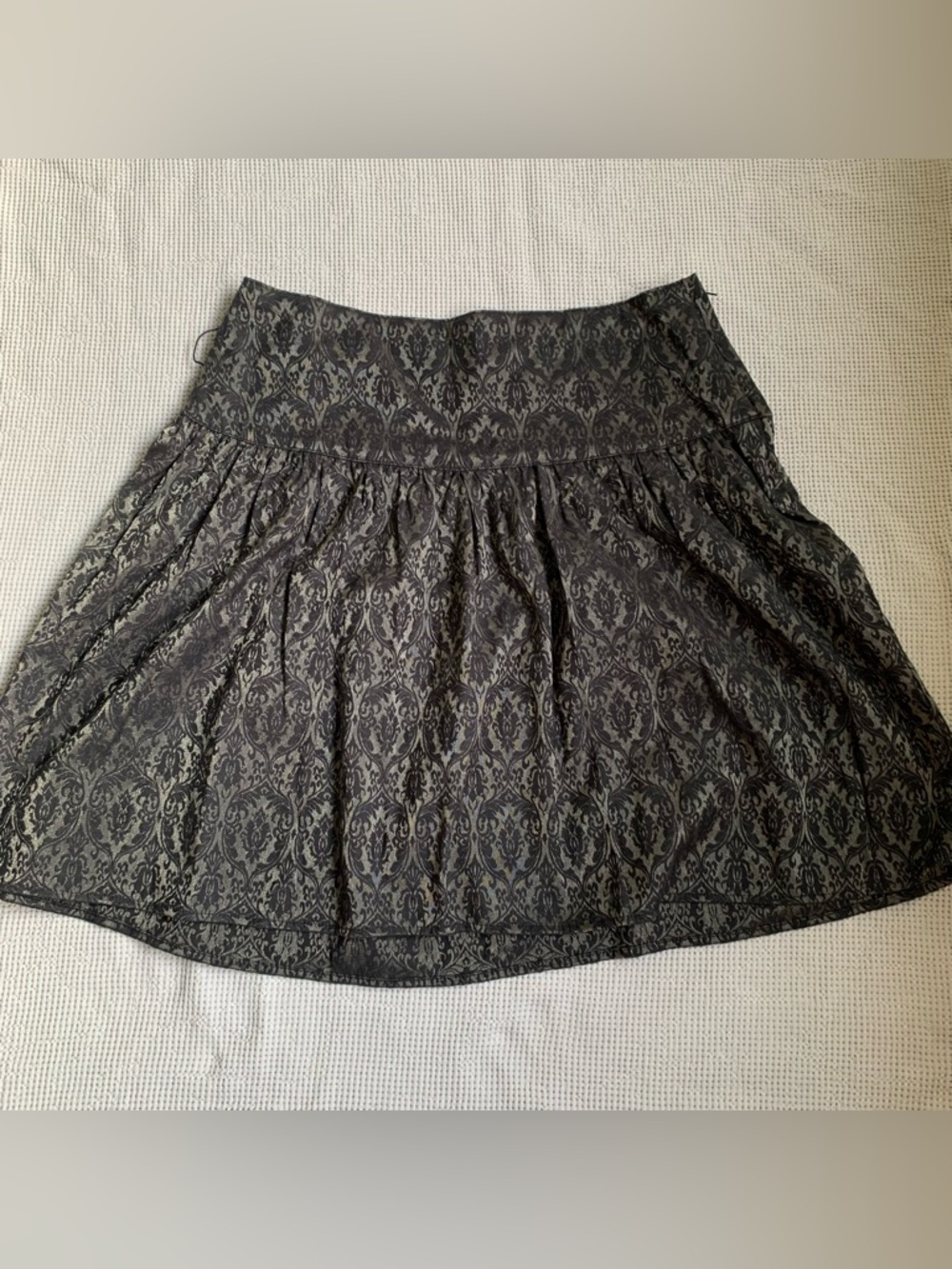 Speechless Black and Gray Damask Skater Skirt